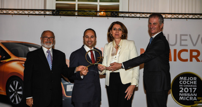 Nissan Micra recibe el premio “MEJOR COCHE DE CANARIAS 2017” Nissan Micra recibe el premio “MEJOR COCHE DE CANARIAS 2017”