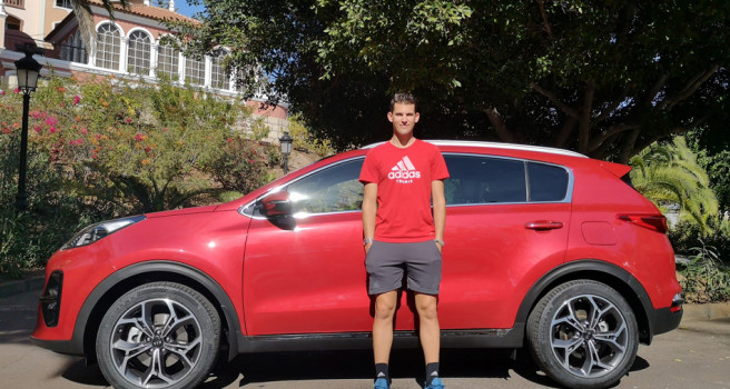 Kia Canarias cede un Sportage GT Line a Dominic Thiem Kia Canarias cede un Sportage GT Line a Dominic Thiem
