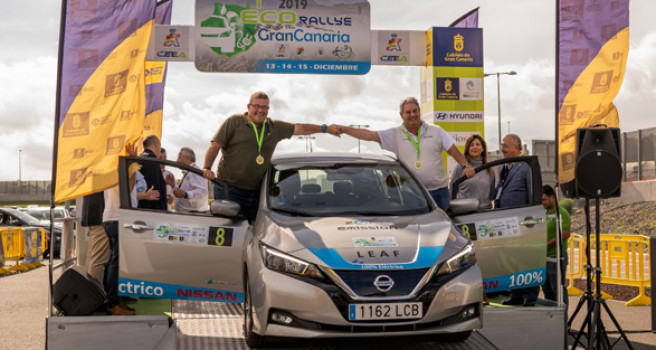 Nissan Canarias y el LEAF 100% eléctrico, acaban quinto en el ECO-Rally Nissan Canarias y el LEAF 100% eléctrico, acaban quinto en el ECO-Rally