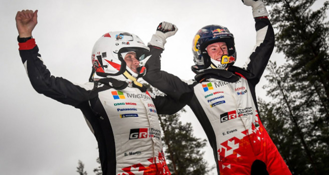 Evans gana el Rally de Suecia y Rovanperä sorprende en la Power Stage Evans gana el Rally de Suecia y Rovanperä sorprende en la Power Stage